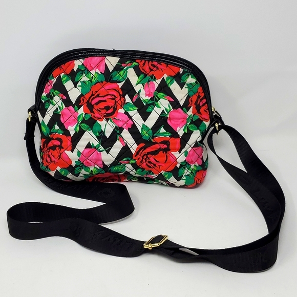 Luv Betsey by Betsy Johnson Rose Adjustable Crossbody Quilted Bag - Picture 5 of 9